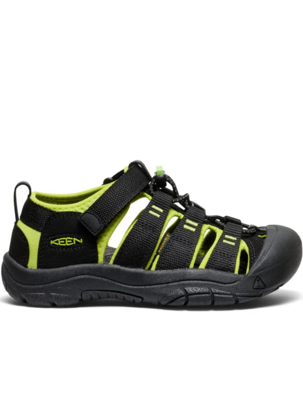 Keen Newport H2 Youth Sandals - Black/Lime Green
